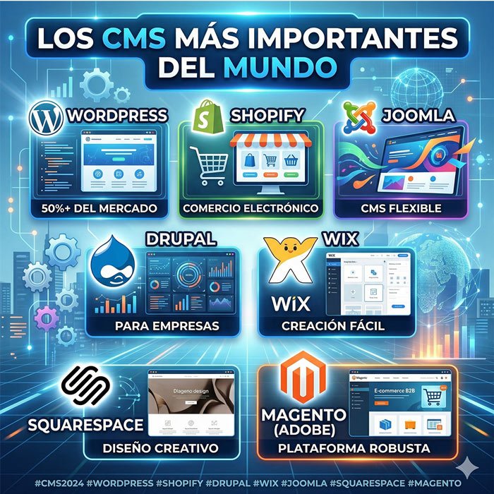 los cms mas importantes del mundo